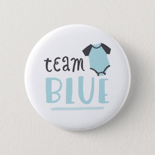 Blue or Pink Baby Gender Reveal  Team Blue Button