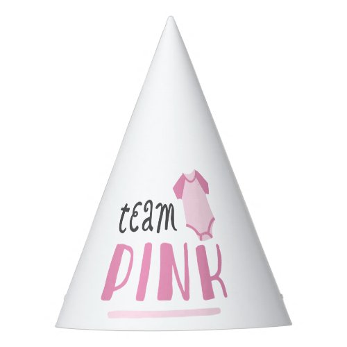 Blue or Pink Baby Gender Reveal  Team Pink Party Hat