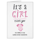 Blue or Pink Baby Gender Reveal Thank You | Girl (Front)