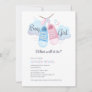 Blue or Pink Baby Shoes Gender Reveal Invitation