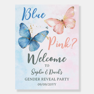 Blue or Pink Gender Reval Party Foam Board