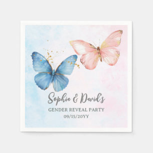 Blue or Pink Gender Reveal Baby Shower Party Napkins