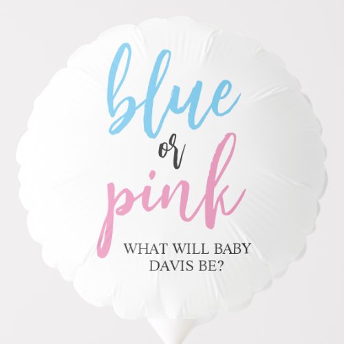 Blue or Pink Gender Reveal Balloon