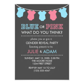 reveal party invitations