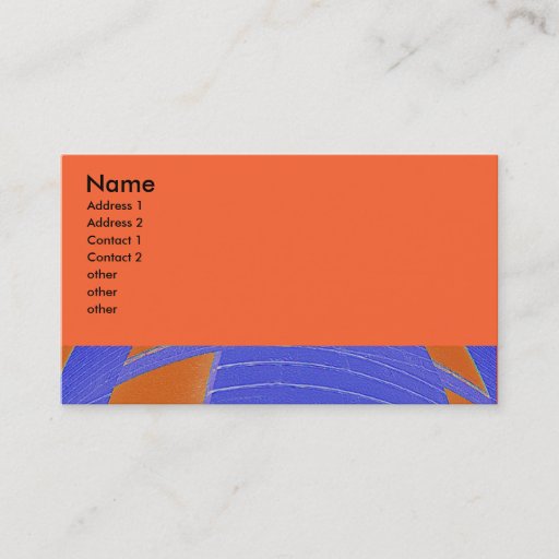 Customizable blue orange abstract business card template