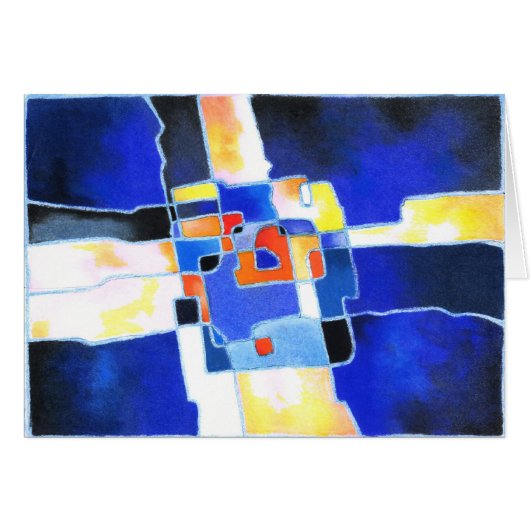 Blue & Orange abstract Cards (Front Horizontal)