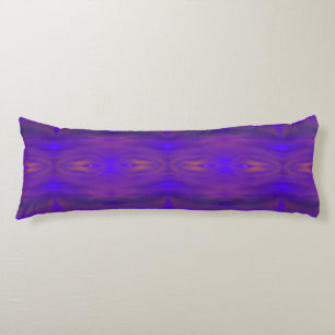 Blue Orange And Purple Abstract Design Pattern Body Pillow
