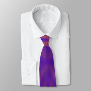 Blue Orange And Purple Abstract Design Pattern Neck Tie
