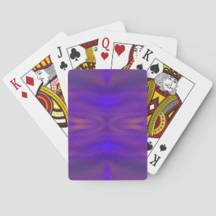 Blue Orange And Purple Abstract Design Pattern Poker Cards