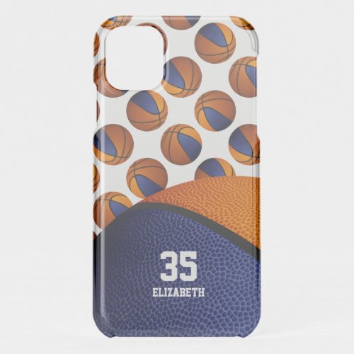 blue orange basketball sports team colors  iPhone 11 case