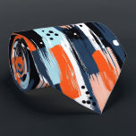 Blue Orange Brushstrokes Abstract Pattern Neck Tie<br><div class="desc">Add a vibrant splash of color to your wardrobe with the Blue Orange Brushstrokes Abstract Pattern Neck Tie. This bold and artistic design blends blue and orange hues in a captivating brushstroke pattern, making it the perfect accessory for a wedding, business event, or even a creative workday. Whether you're looking...</div>