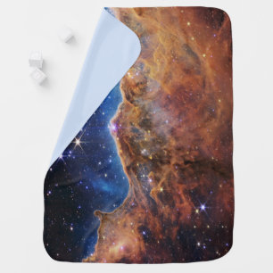 Blue/Orange Carina Nebula   JWST Baby Blanket