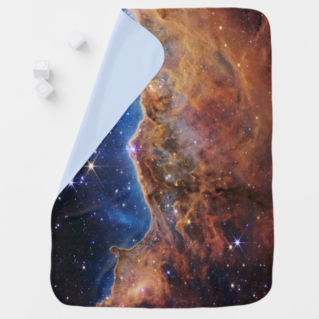 Blue/Orange Carina Nebula | JWST Baby Blanket (In Situ)