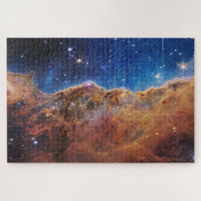 Blue/Orange Carina Nebula | JWST Jigsaw Puzzle (Horizontal)
