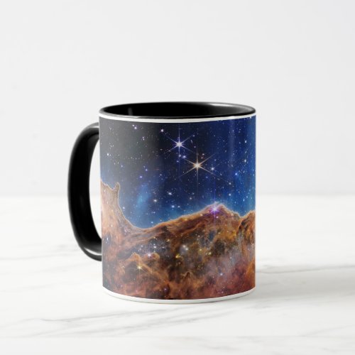 BlueOrange Carina Nebula  JWST Mug