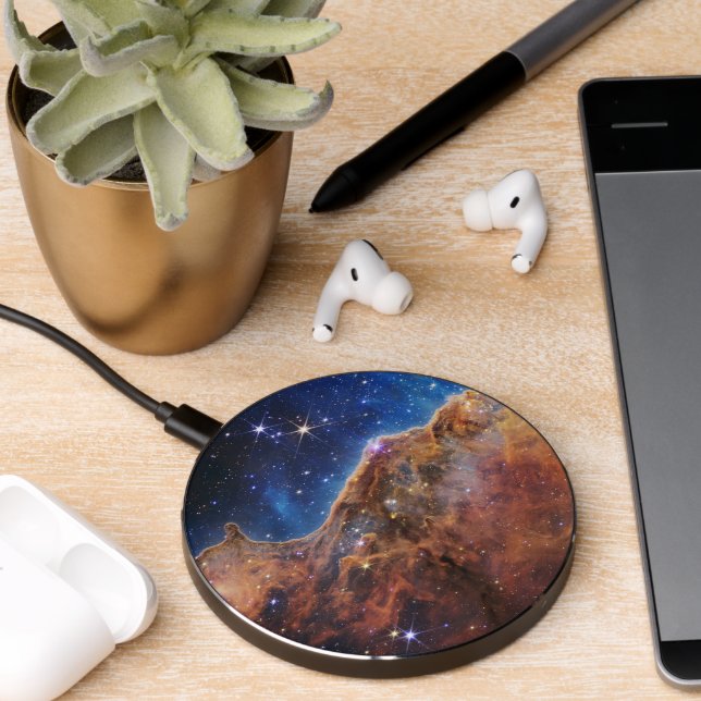Blue/Orange Carina Nebula | JWST Wireless Charger (Desk 2)