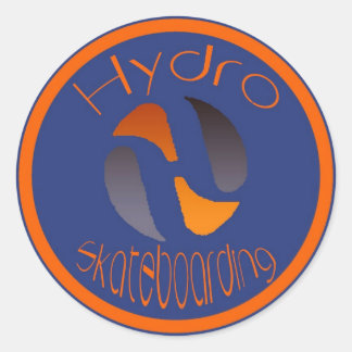 Blue/Orange Classic Round Sticker