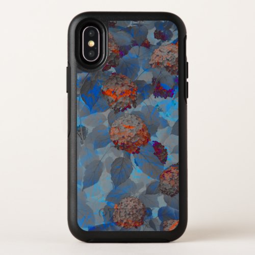Blue orange color flower pattern digital art OtterBox symmetry iPhone x case