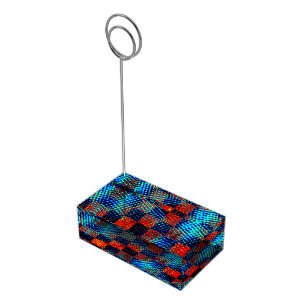 Blue, orange, dirty or stained chess. place card holder