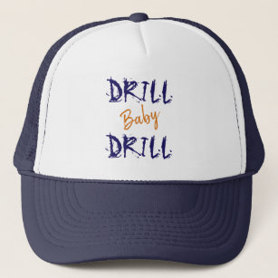 Blue Orange Drill Baby Political Trucker Hat