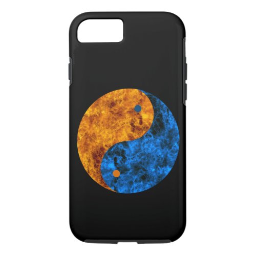 Blue Orange Fire Yin Yang iPhone 7 Case