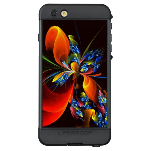 Blue Orange Floral Modern Abstract Art Pattern #03 LifeProof NÜÜD iPhone 6s Plus Case