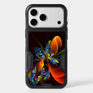 Blue Orange Floral Modern Abstract Art Pattern #03 iPhone 17 Pro Max Case