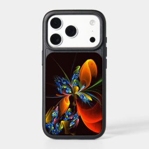 Blue Orange Floral Modern Abstract Art Pattern #03 iPhone 17 Pro Case
