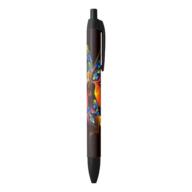 Blue Orange Floral Modern Abstract Art Pattern #03 Pen (Bottom (Vertical))