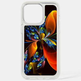 Blue Orange Floral Modern Abstract Art Pattern #03 iPhone 15 Pro Max Case