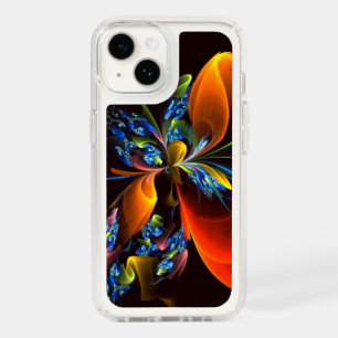Blue Orange Floral Modern Abstract Art Pattern #03 Speck iPhone 14 Case