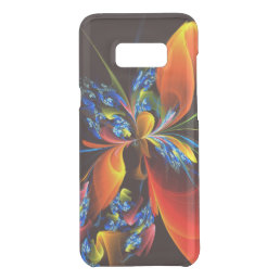 Blue Orange Floral Modern Abstract Art Pattern #03 Uncommon Samsung Galaxy S8+ Case
