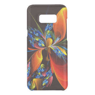 Blue Orange Floral Modern Abstract Art Pattern #03 Uncommon Samsung Galaxy S8+ Case