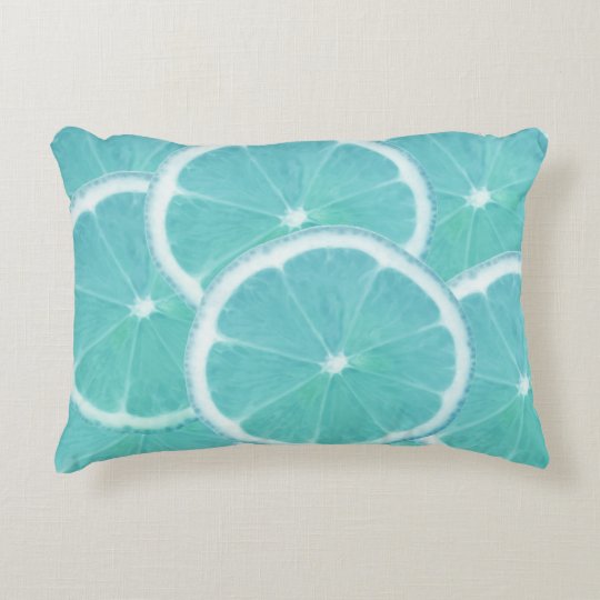 Blue Orange Fresh Ice Cold Slices Decorative Pillow Zazzle Com