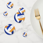 blue orange girly volleyball birthday party