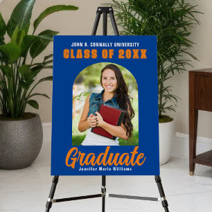Blue Orange Graduate Photo Arch Graduation Party Foam Board