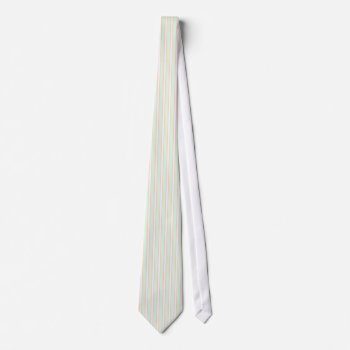 Blue， Orange， Green And White Stripes Neck Tie by freepaganpages at Zazzle