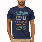 Blue Orange Green Husband Father Grandpa Legend