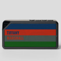 Blue Orange Green Stripes Pattern Personalized Bluetooth Speaker