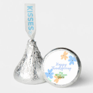 Blue orange green watercolor flower winterThanks Hershey®'s Kisses®