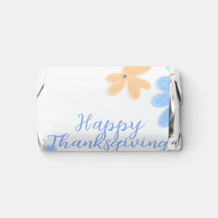 Blue orange green watercolor flower winterThanks Hershey's Miniatures