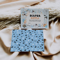 Blue Orange Halloween Spooky Boo Diaper Raffle