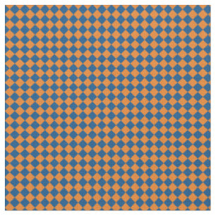 Blue & Orange Harlequin Fabric