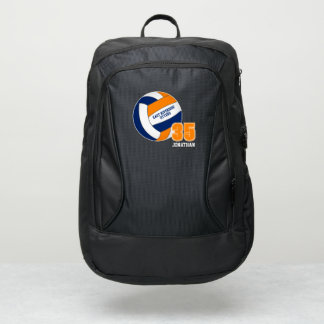 blue orange kids teens custom volleyball port authority® backpack
