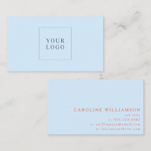 Blue Orange Modern Minimalist Professional Logo  Business Card