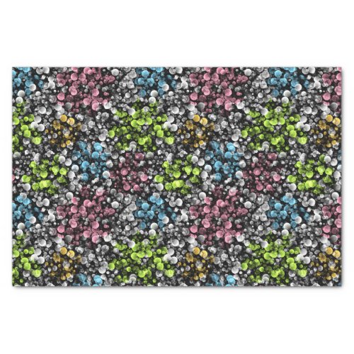 Blue Orange Pink Lime Green Polka Dots Art Pattern Tissue Paper