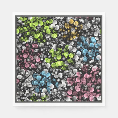 Blue Orange Pink Lime Green Polka Dots Pattern Napkins