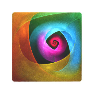 Blue Orange Pink Modern Abstract Art Pattern #24