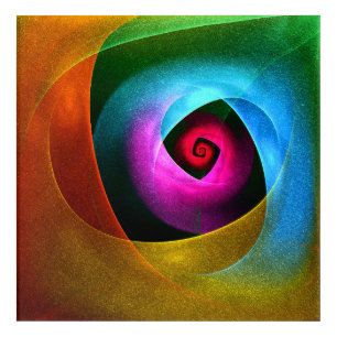 Blue Orange Pink Modern Abstract Art Pattern #24