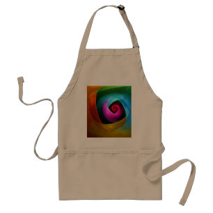 Blue Orange Pink Modern Abstract Art Pattern #24 Adult Apron
